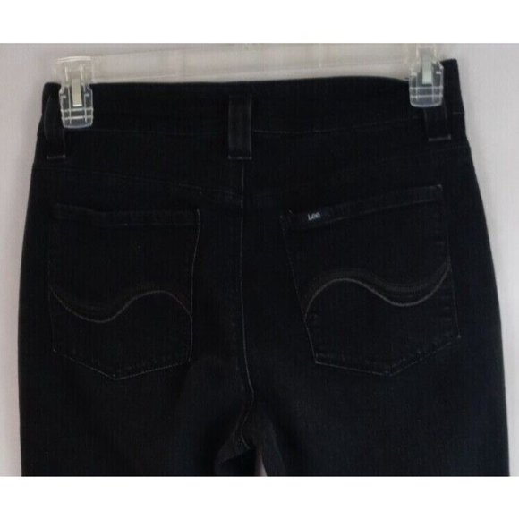 Lee Natural Fit Straight Leg Mid Rise Midnight Black Jeans Size 10M - Picture 1 of 9
